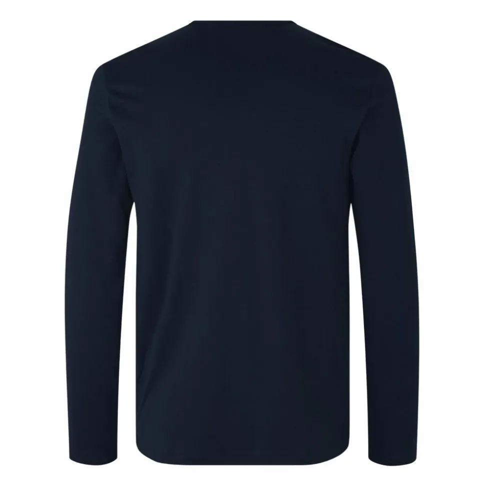 ID Interlock Herre Langærmet t-shirt - Navy
