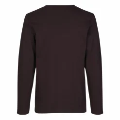 ID Interlock Herre Langærmet t-shirt - Mørk Bordeaux