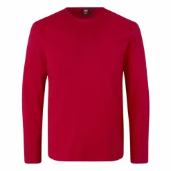 ID Interlock Herre Langærmet t-shirt - Rød