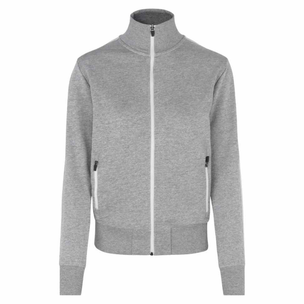 ID Kontrast Dame Cardigan - Grey Melange