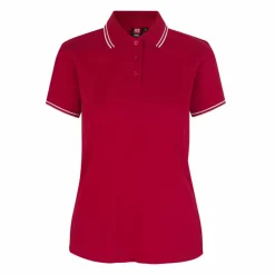 ID Kontrast Dame Polo - Red