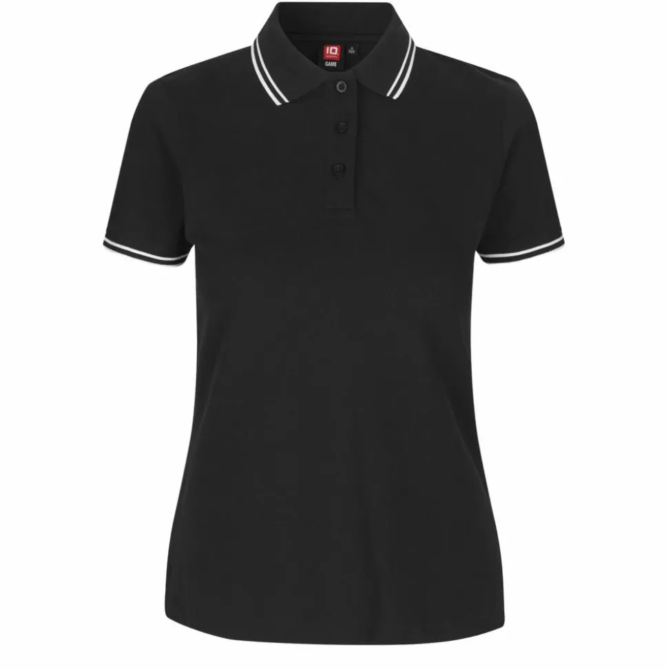 ID Kontrast Dame Polo - Sort