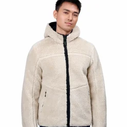 ID Pile Herre Fleecejakke - Off white