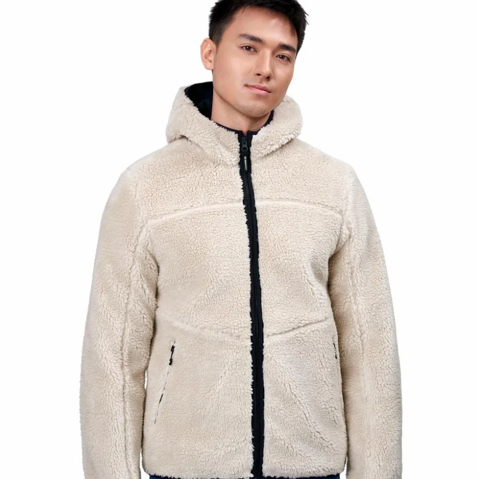 ID Pile Herre Fleecejakke - Off white