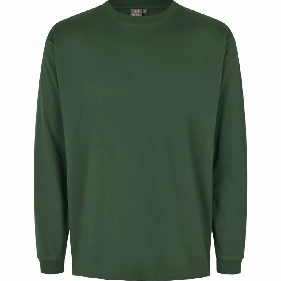 ID Pro Wear Herre Langærmet t-shirt - Flaskegrøn