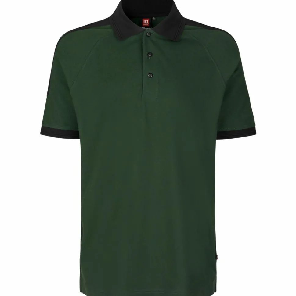 ID Pro Wear Herre Polo - Flaskegrøn