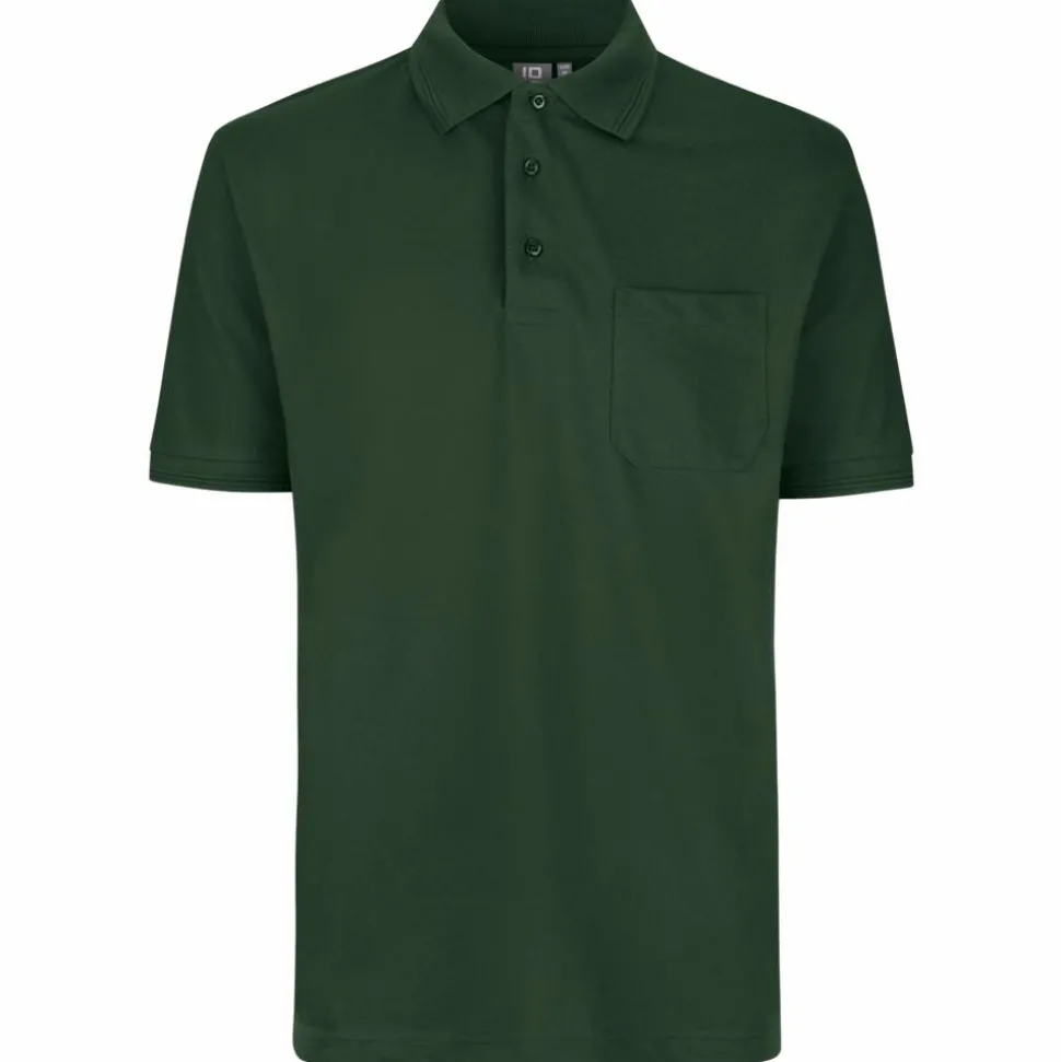 ID Pro Wear Herre Polo - Flaskegrøn