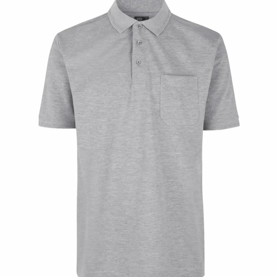 ID Pro Wear Herre Polo - Grey Melange