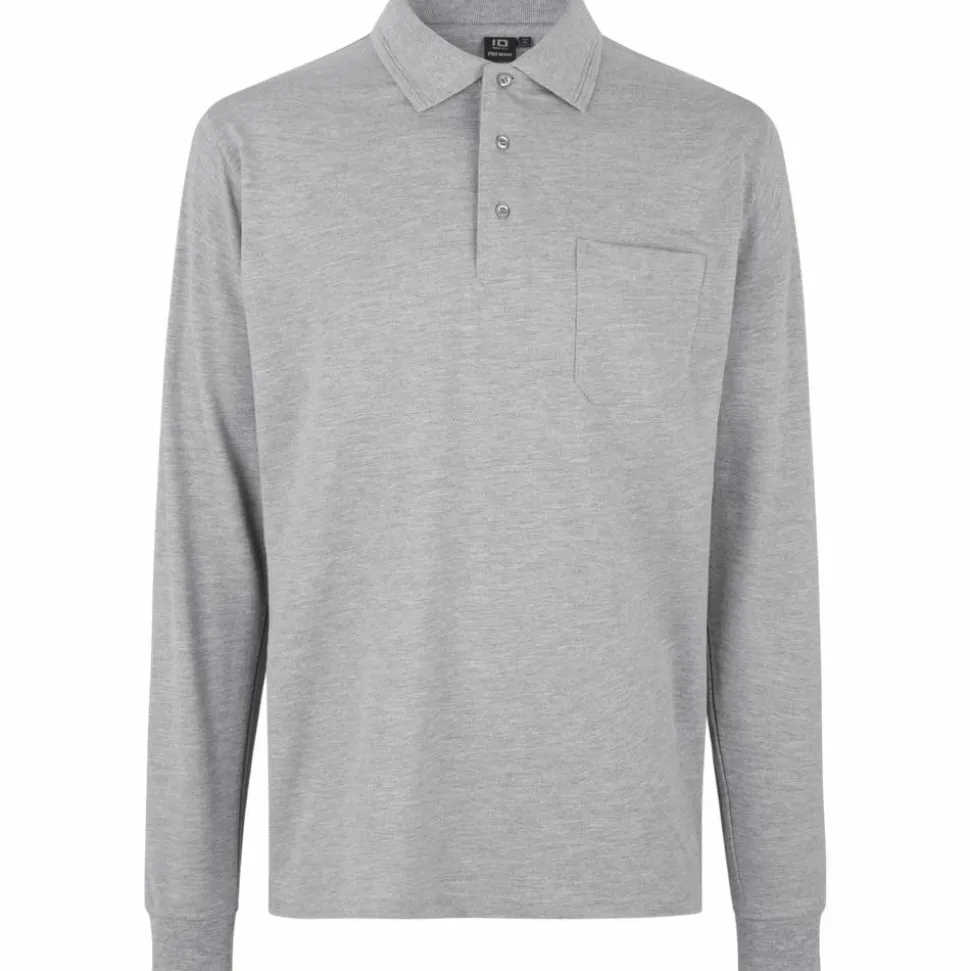 ID Pro Wear Herre Polo - Grey Melange
