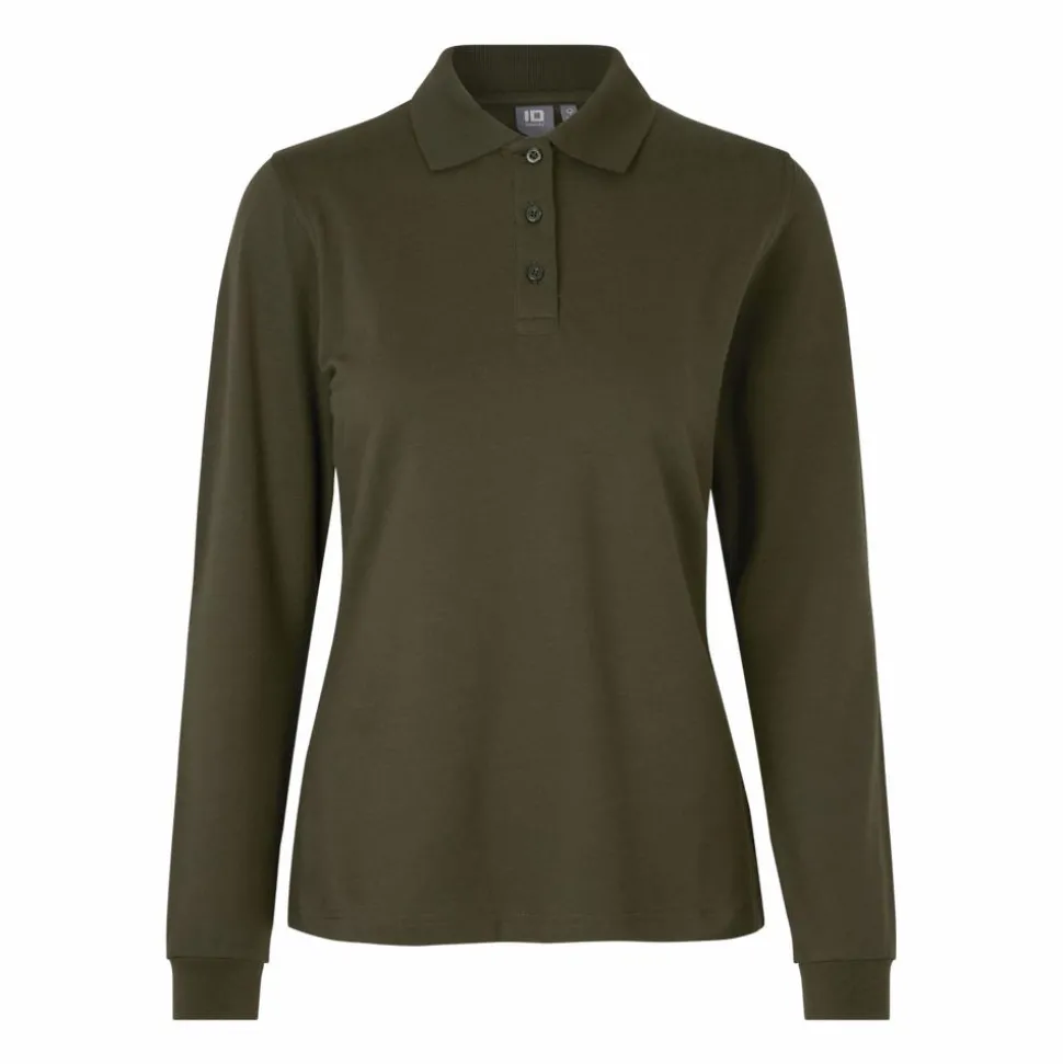ID Stretch Dame Polo - Oliven