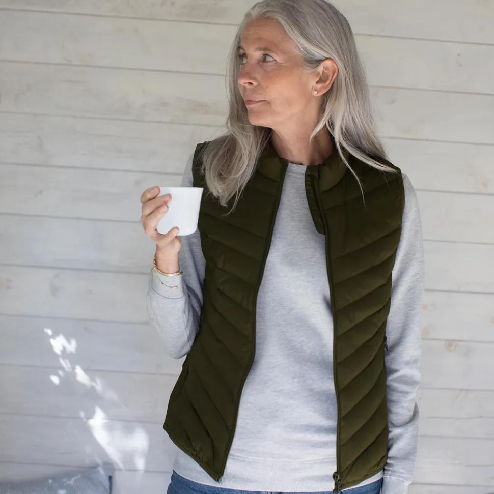 ID Stretch Dame Vest - Oliven