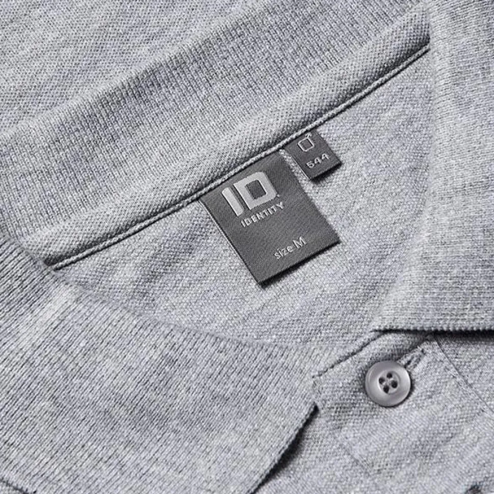 ID Stretch Herre Polo - Grå Melange
