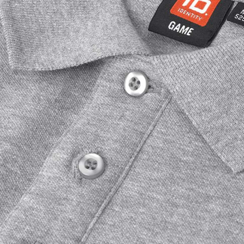 ID Stretch Herre Polo - Grey Melange