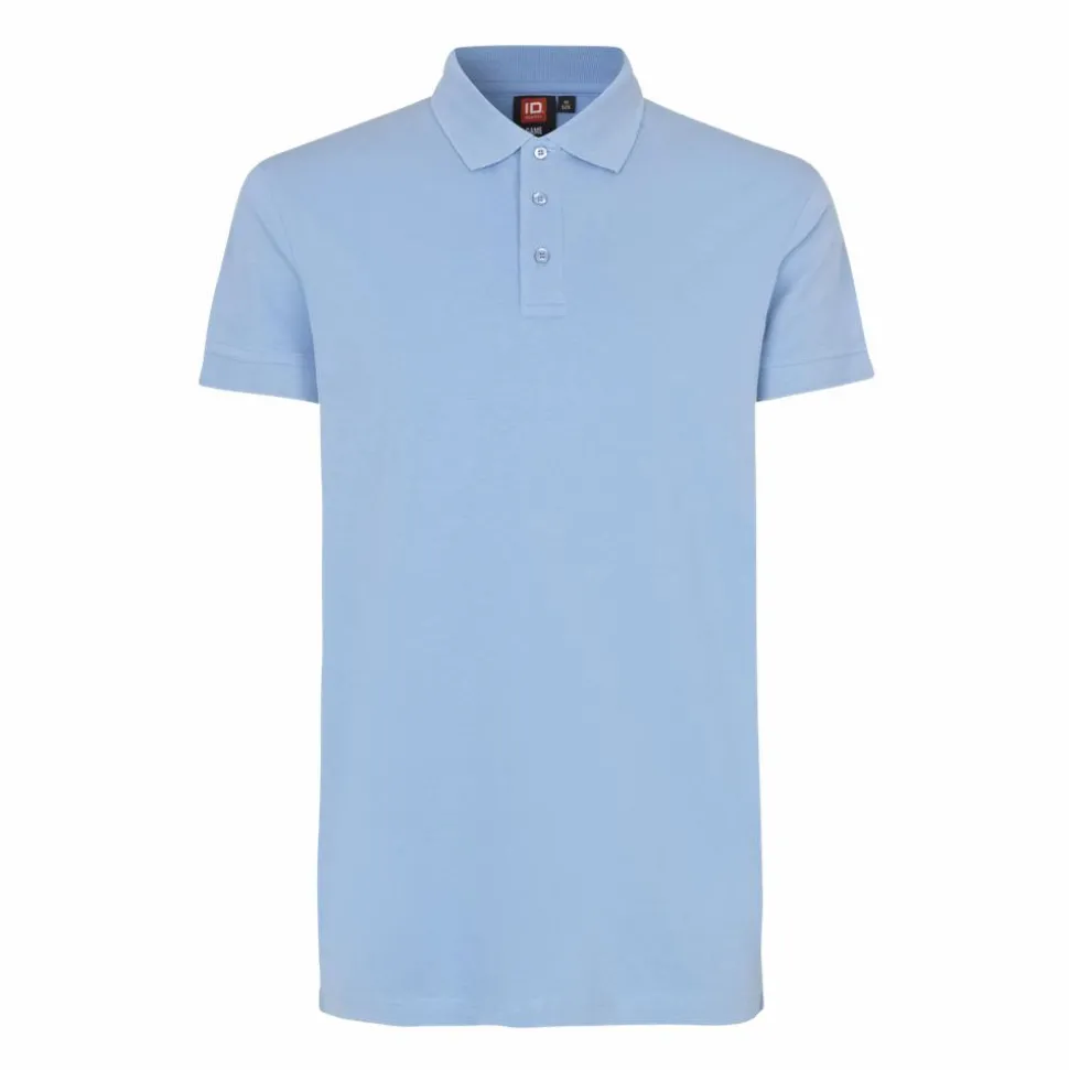 ID Stretch Herre Polo - Light Blue