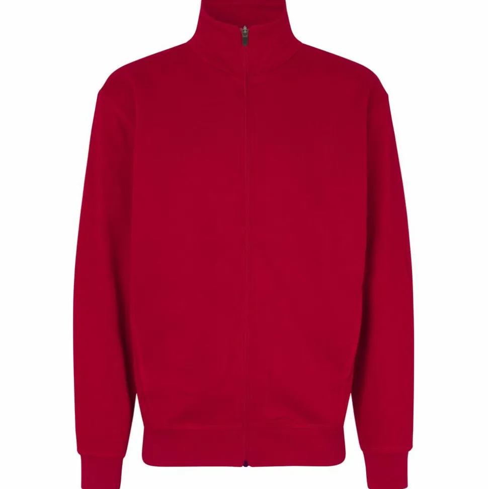ID Sweat Herre Cardigan - Rød