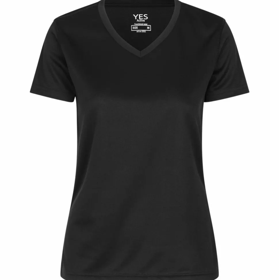 ID YES Active Dame Trænings t-shirt - Sort