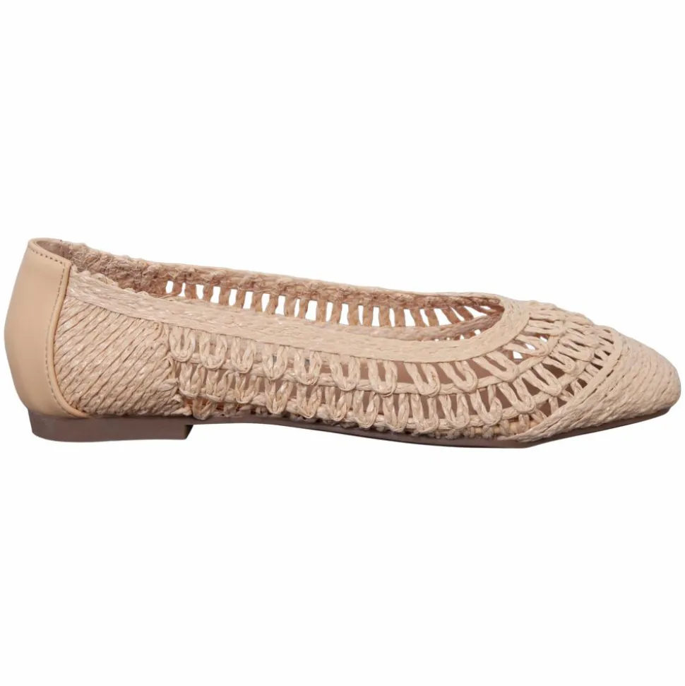Ideal Shoes Dame Ballerina - Beige