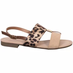 Ideal Shoes Dame Sandaler - Leopard