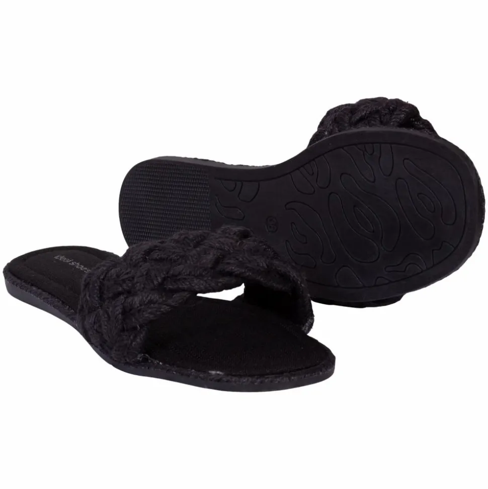 Ideal Shoes Dame Sandaler - Black