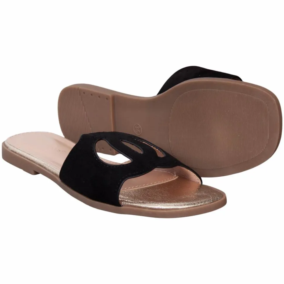 Ideal Shoes Dame Sandaler - Black