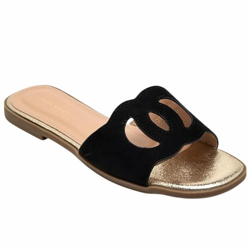 Ideal Shoes Dame Sandaler - Black