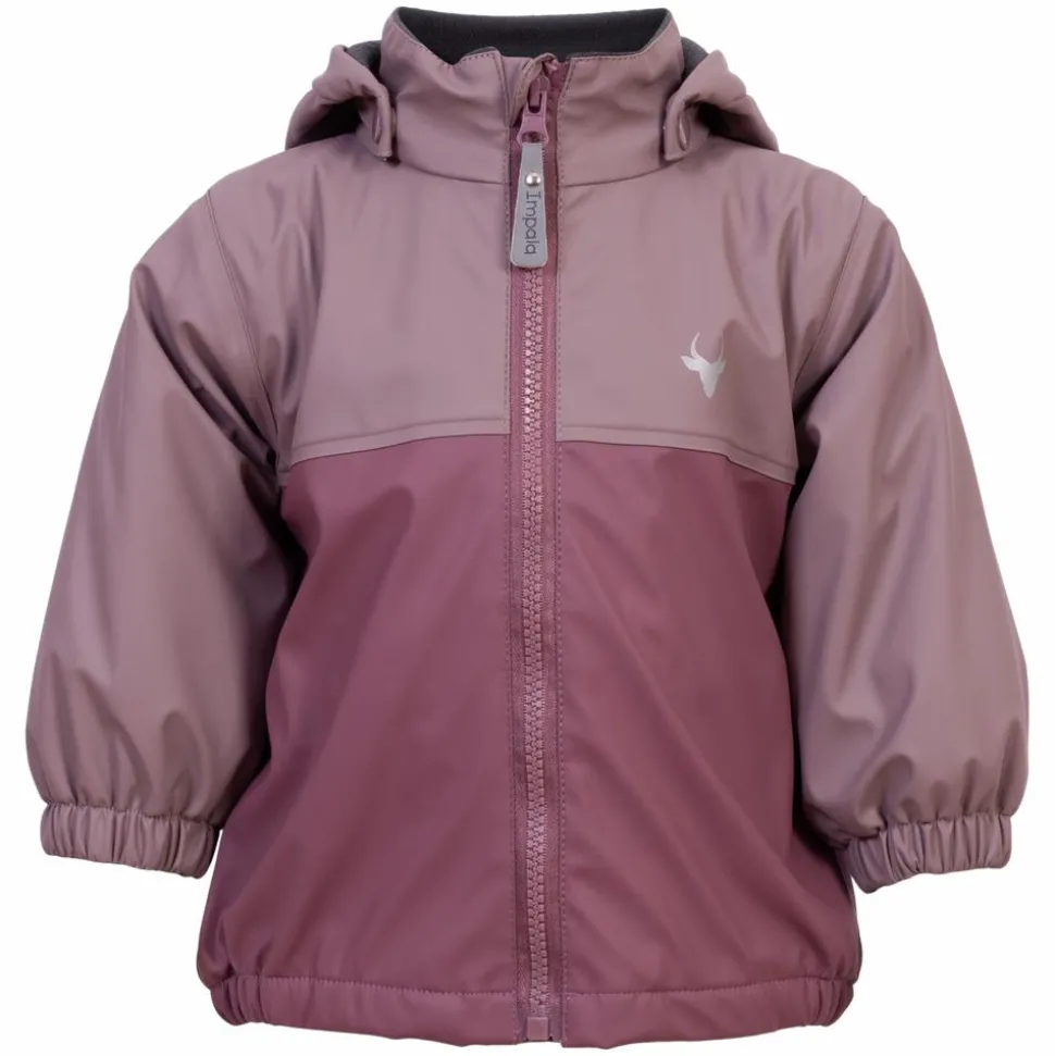 Impala Moss Børne Regnsæt m. fleece - Crushed Berry