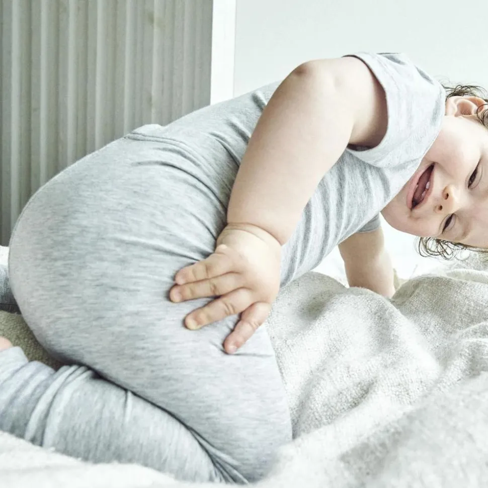JBS of Denmark Børne Leggings i bambus - Lys grå melange