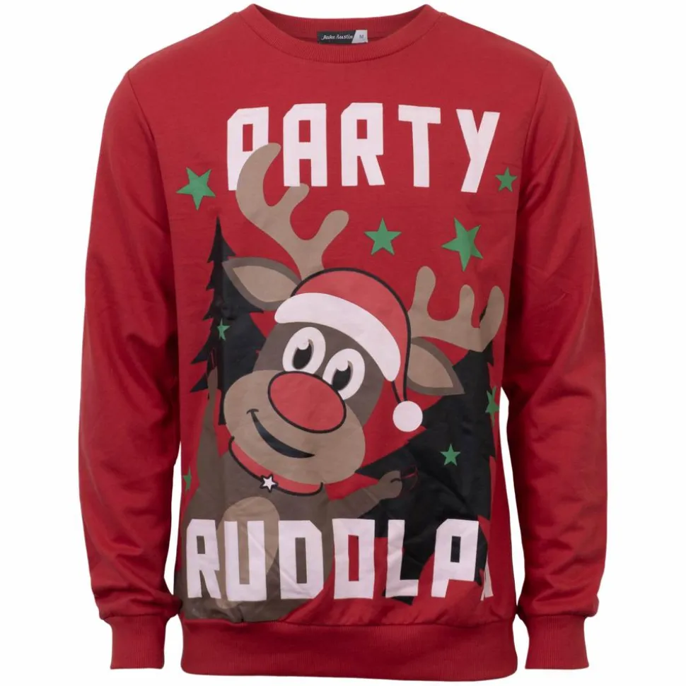 Jule Unisex Sweatshirt - Rød/Rudolf