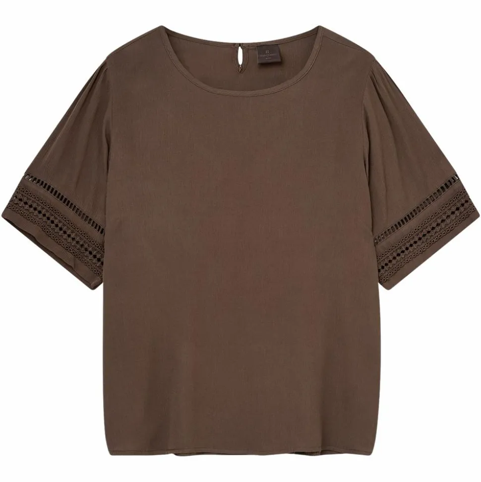 Kopenhaken Bea Dame Bluse - Morel Brown
