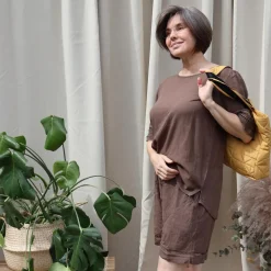 Kopenhaken Bea Dame Bluse - Morel Brown