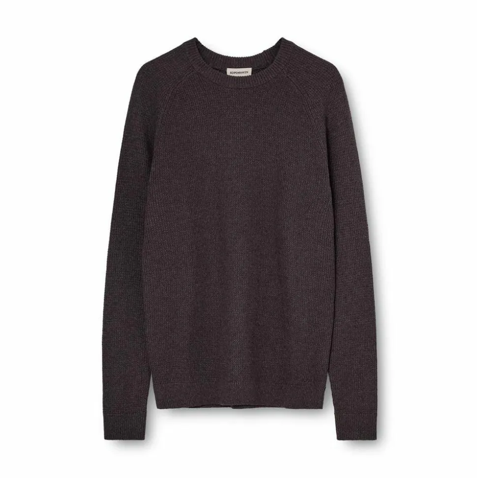 Kopenhaken Salzburg O-neck Herre Striktrøje - Morel Brown