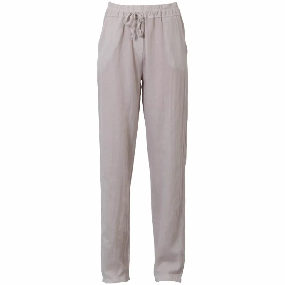 Leonora Dame Bukser i hørmix Plus Size - Woody
