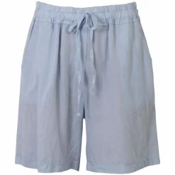 Leonora Dame Shorts i hørmix - Heavenly Blue