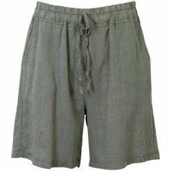 Leonora Dame Shorts i hørmix - Green