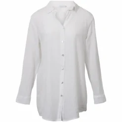 Leonora Dame Skjorte i hørmix - Bright White