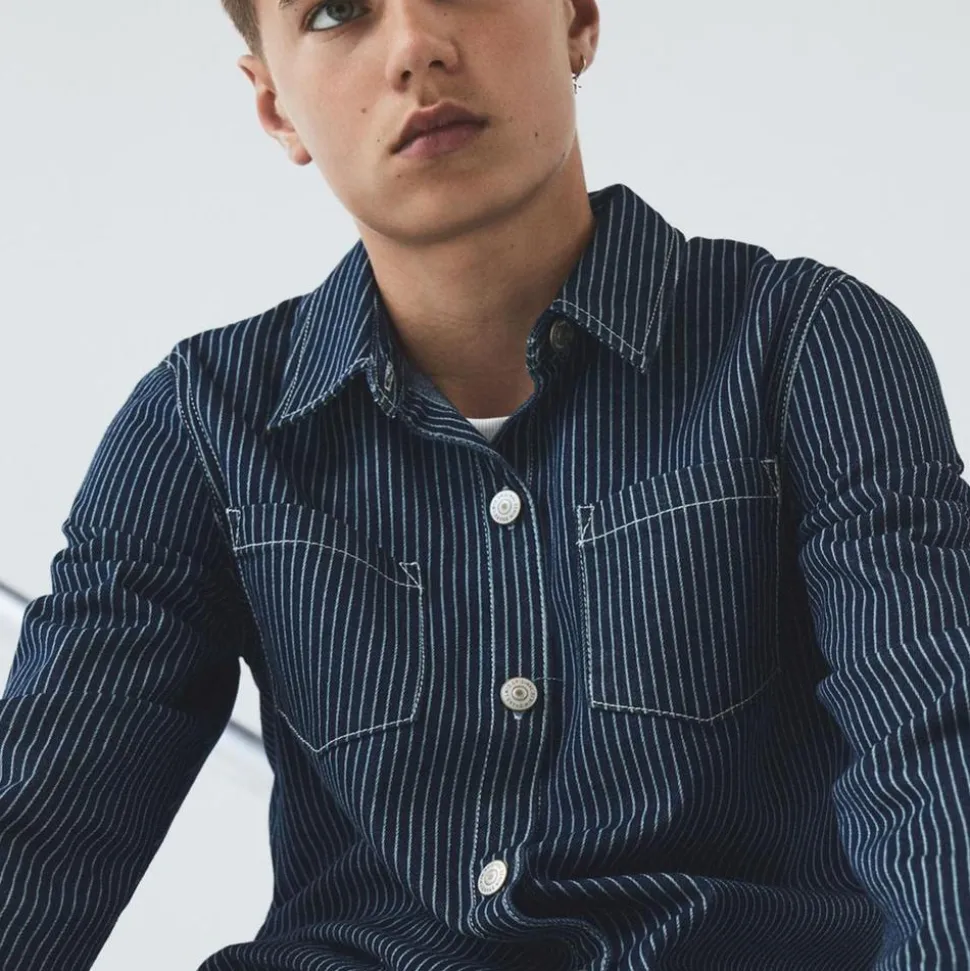 LMTD Børne Skjorte - Dark Blue Denim