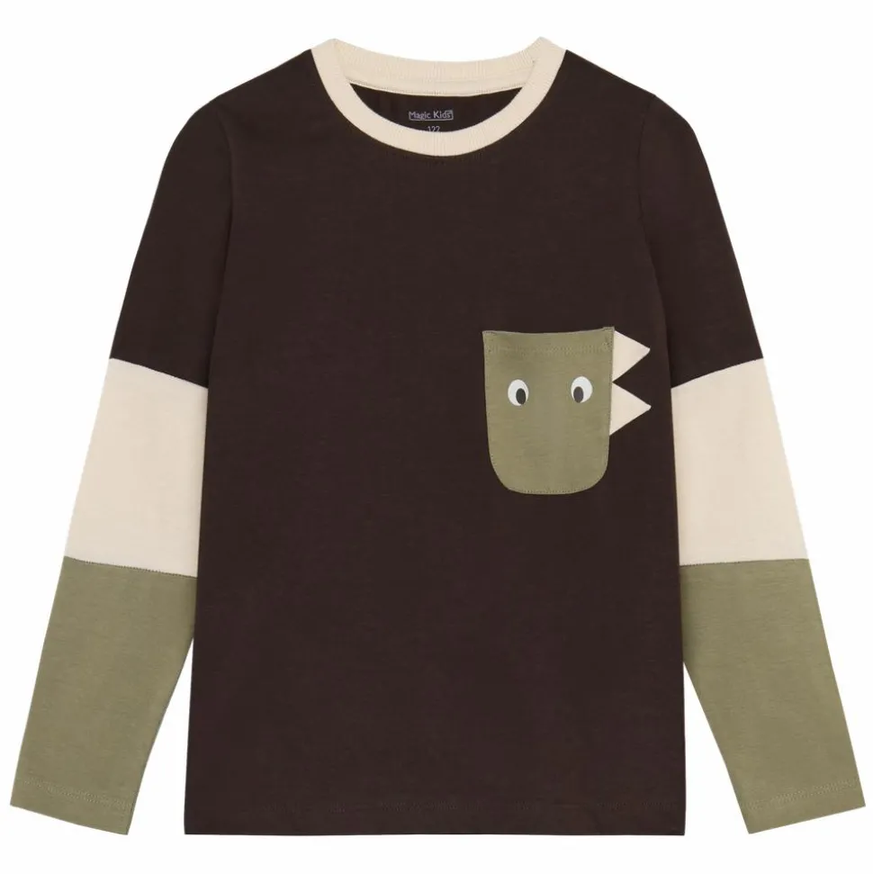 Magic Kids Drenge Langærmet t-shirt - Chocolate Torte