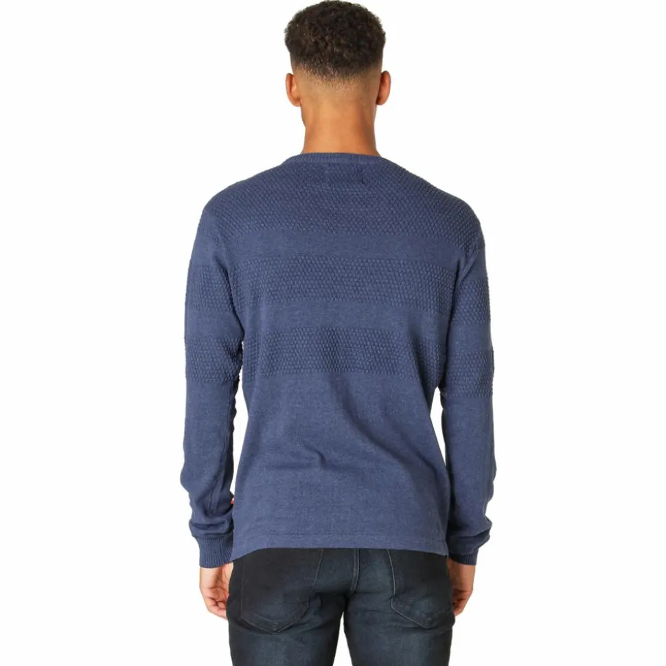 Marcus Affleck Herre Striktrøje - Dk. Denim Mix