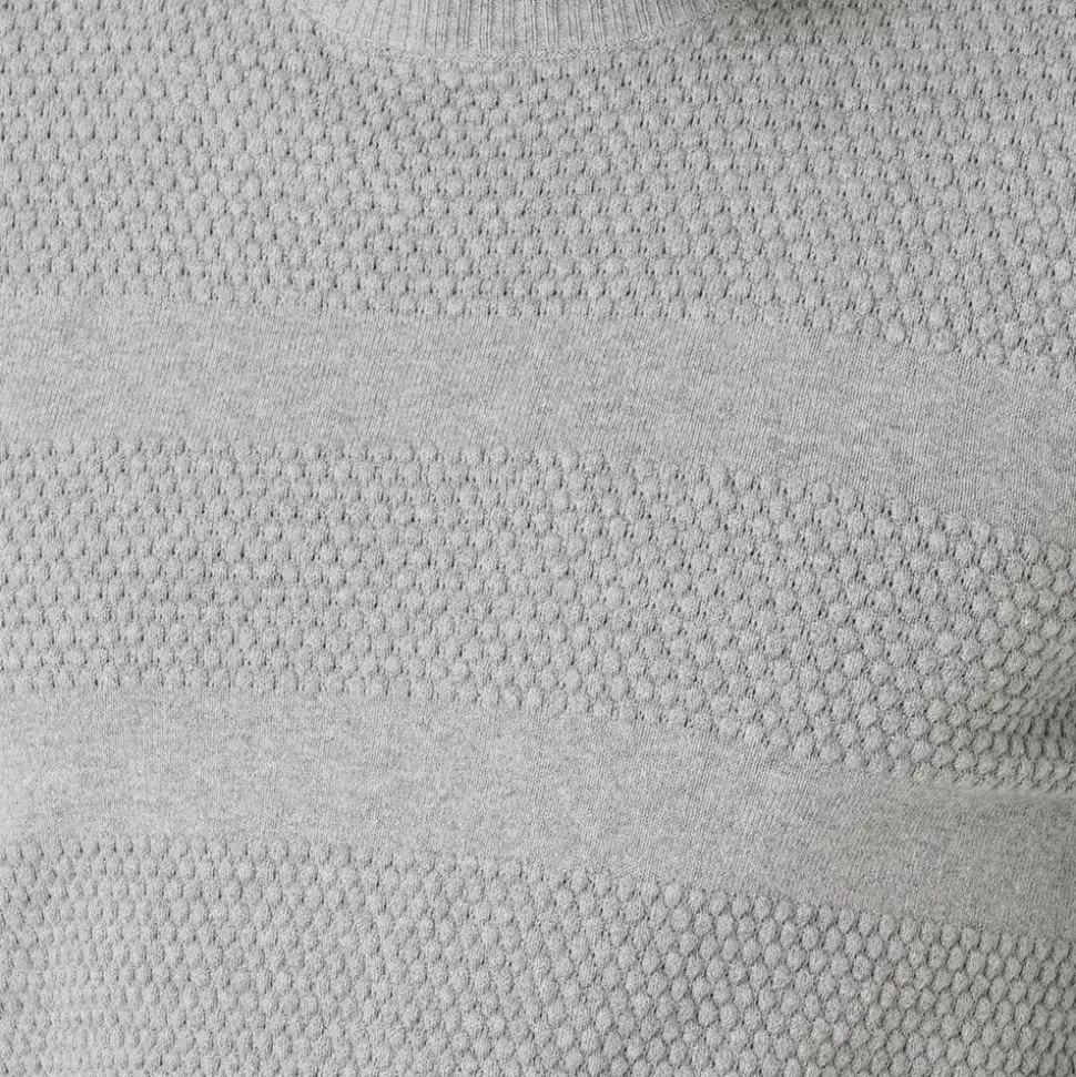Marcus Affleck Herre Striktrøje - Lt. Grey Mix