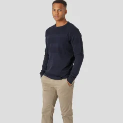 Marcus Affleck Herre Striktrøje - Dark Navy