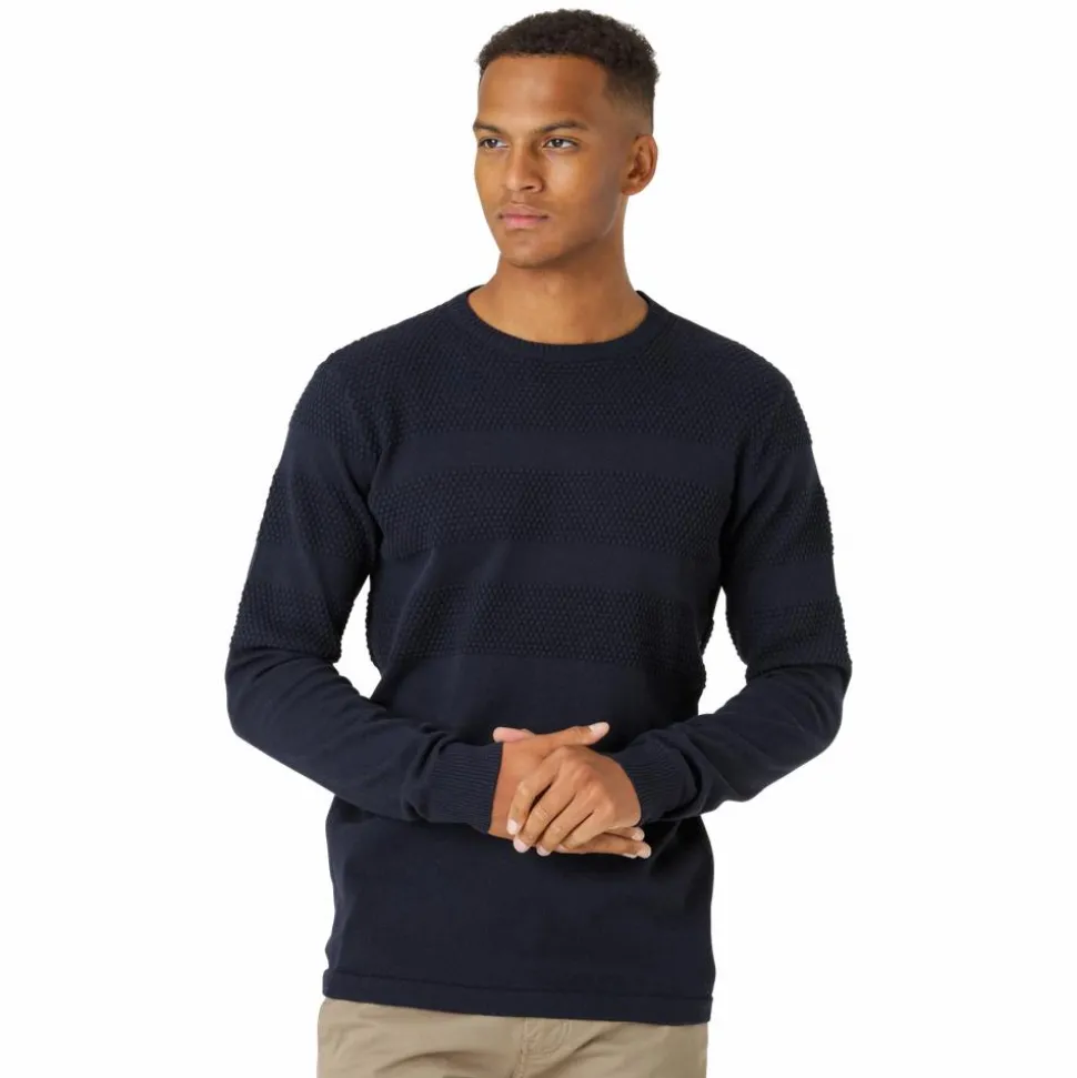Marcus Affleck Herre Striktrøje - Dark Navy