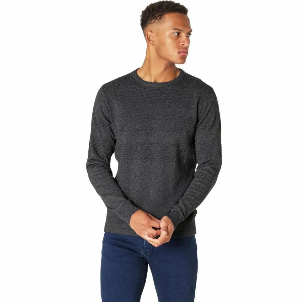 Marcus Affleck Herre Striktrøje - Dk. Grey Mix