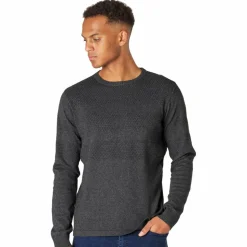 Marcus Affleck Herre Striktrøje - Dk. Grey Mix
