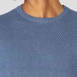 Marcus Affleck Herre Striktrøje - Blue Mix