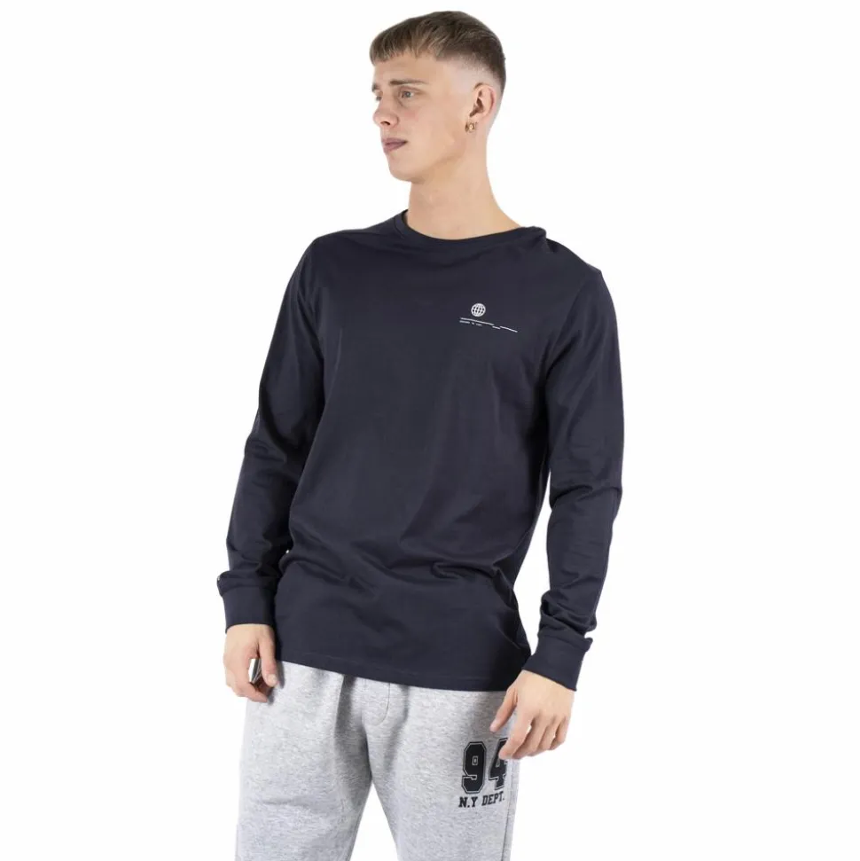 Marcus Ardy Herre Langærmet t-shirt - Night Navy