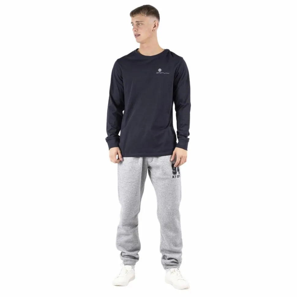 Marcus Ardy Herre Langærmet t-shirt - Night Navy
