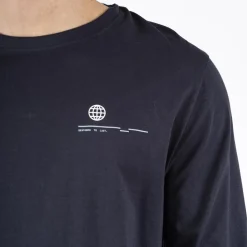 Marcus Ardy Herre Langærmet t-shirt - Night Navy