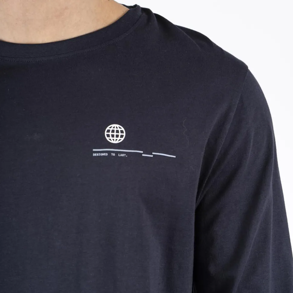 Marcus Ardy Herre Langærmet t-shirt - Night Navy