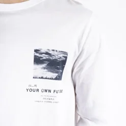 Marcus Ardy Herre Langærmet t-shirt - White