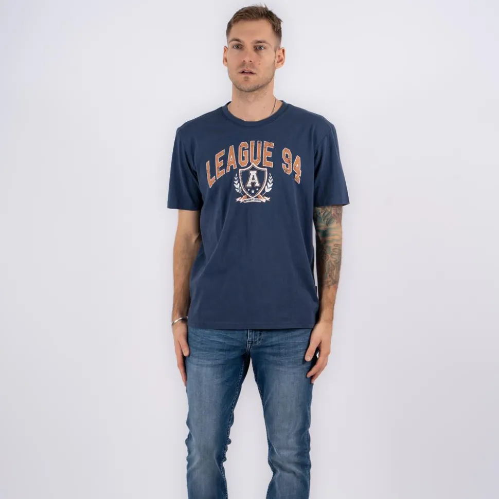 Marcus Boxy Herre T-shirt - Insignia blue